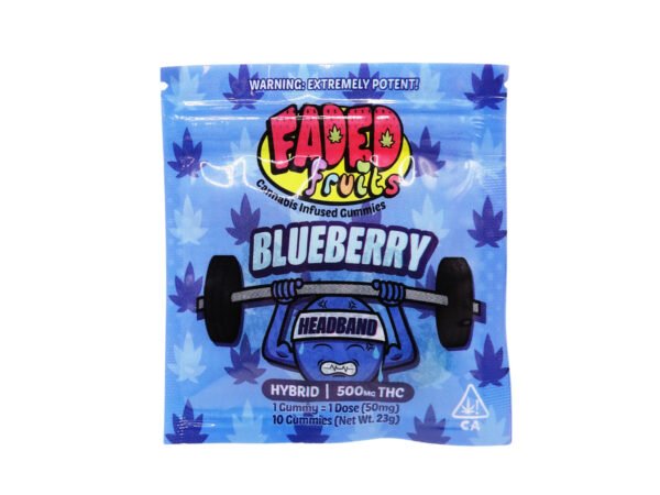 Faded Fruits Blueberry Headband Gummies