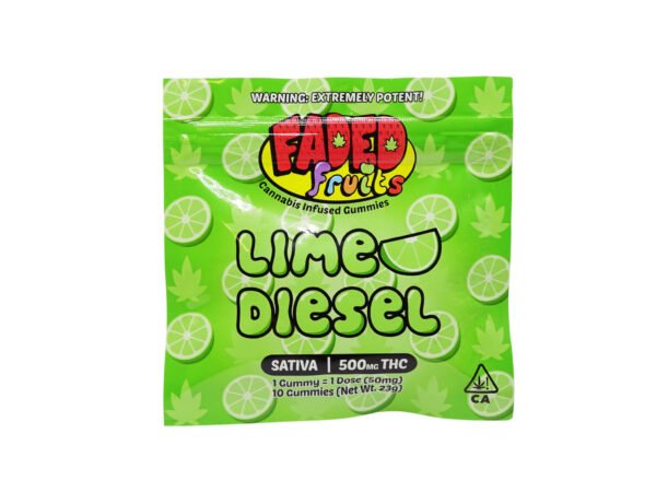 Faded Fruits Lime Diesel Gummies